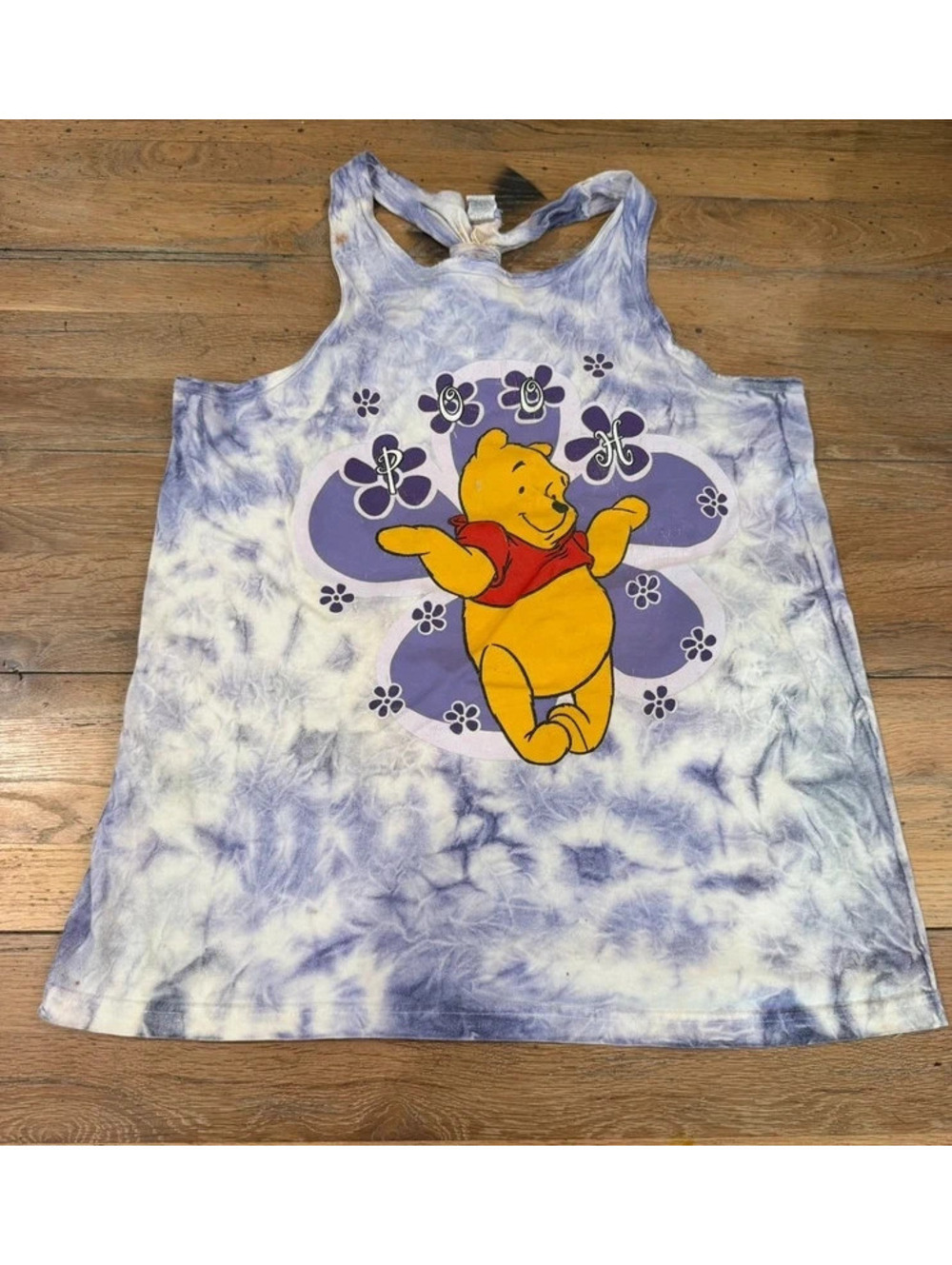 Winnie the Pooh Vintage purple tie-dye Disney tank top size L/XL